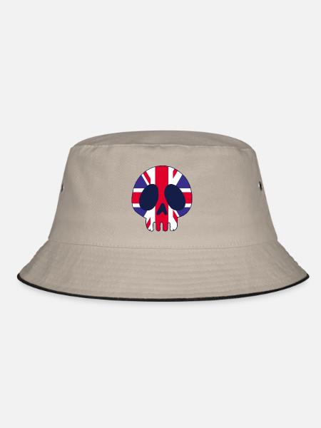 Britischer Schädel - Bucket Hat - Khaki/Schwarz