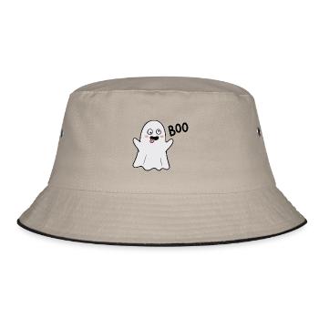Alberner Geist Buh! - Bucket Hat - Khaki/Schwarz - Vorne