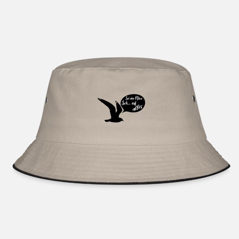 Sei eine Möwe scheiss auf alles. Möwensilhouette Bucket Hat