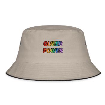 Queer Power - Bucket Hat - khaki/black - Front