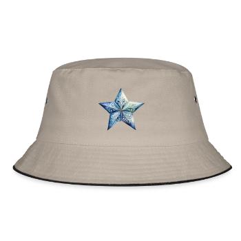 Weihnachtsstern - Bucket Hat - Khaki/Schwarz - Vorne