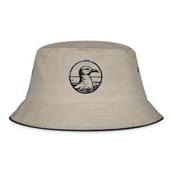 Möwe - Bucket Hat - Khaki/Schwarz - Vorne