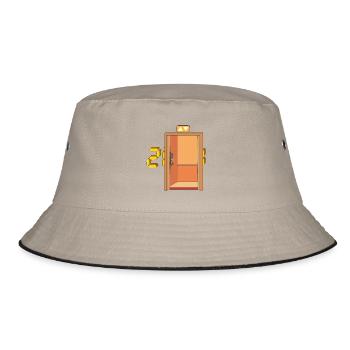 HERE I GET ON - Bucket Hat - khaki/black - Front