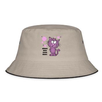 Können diese Augen lügen? - Bucket Hat - Khaki/Schwarz - Vorne