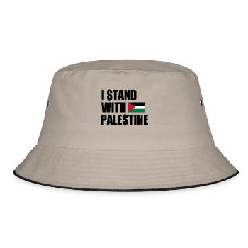 I stand with palestine - Bob - kaki/noir - Devant