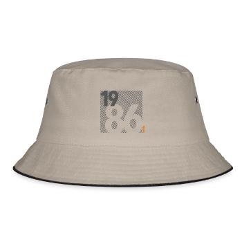 Made in 1986 Retro Modernist Design Birthday Gift - Bucket Hat - khaki/black - Front