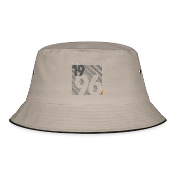 Made in 1996 Retro Modernist Design Birthday Gift - Bucket Hat - khaki/black - Front