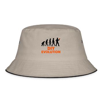 DIY Evolution Crafts - Bucket Hat - khaki/black - Front