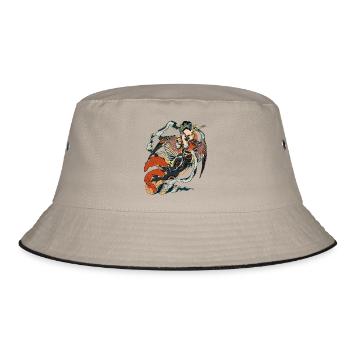 Karyōbinga - Bucket Hat - Khaki/Schwarz - Vorne