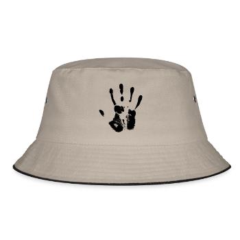 Schwarze Hand - Bucket Hat - Khaki/Schwarz - Vorne