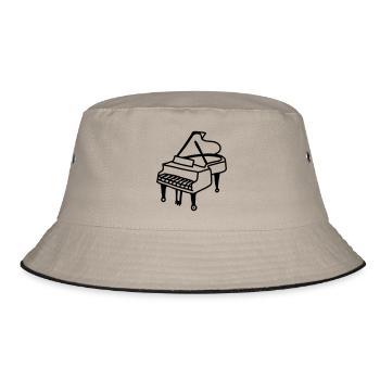 Flügel - line - Bucket Hat - Khaki/Schwarz - Vorne