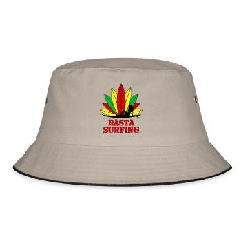 rasta surfing - Bucket Hat - khaki/black - Front