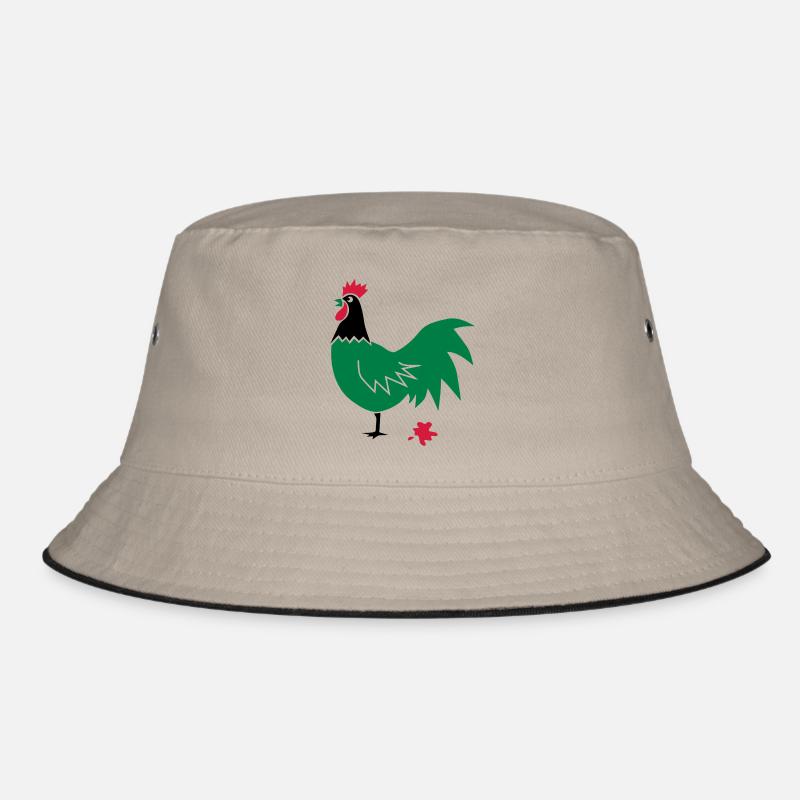 huhn verrückt crazy chick ente gans vogel kack Bucket Hat