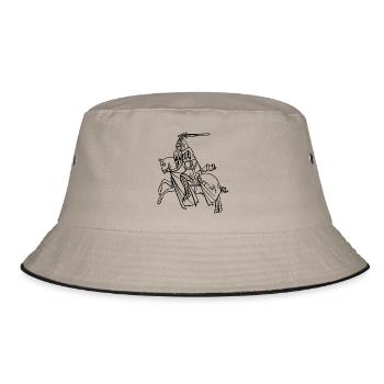 knight knight sword sword armor9 - Bucket Hat - khaki/black - Front