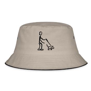 Gassi Hund - Bucket Hat - Khaki/Schwarz - Vorne