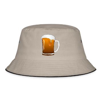 pitcher - Bucket Hat - Khaki/Schwarz - Vorne