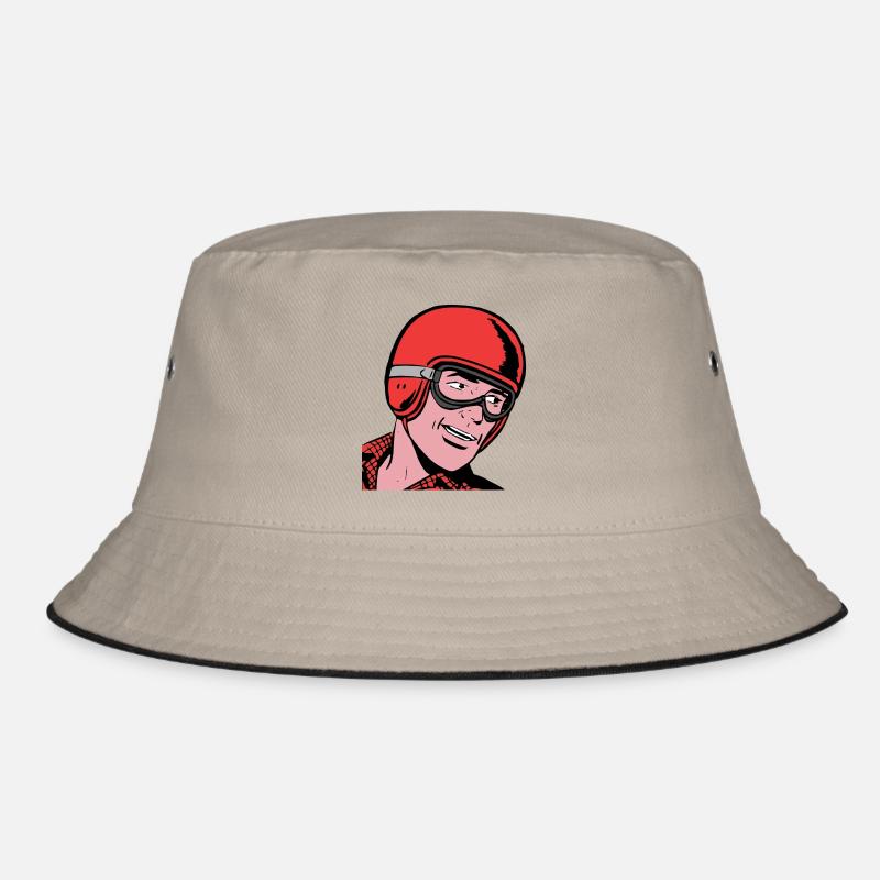 Vintage Driver Comic - Bucket Hat - khaki/black