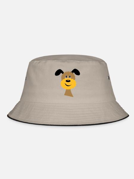 Hund - Bucket Hat - Khaki/Schwarz - Vorne