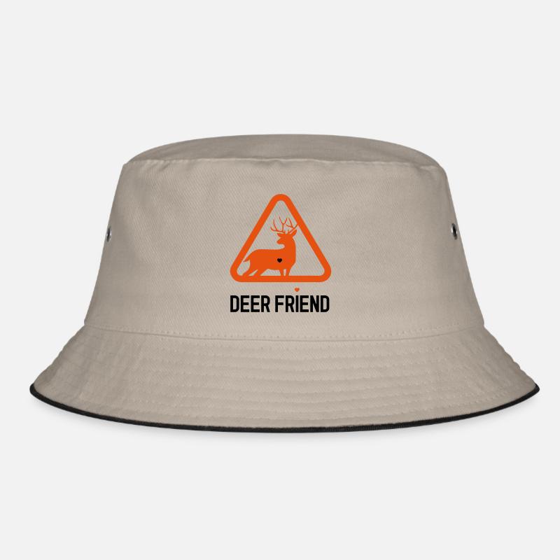 Deer friend - Bucket Hat - Khaki/Schwarz