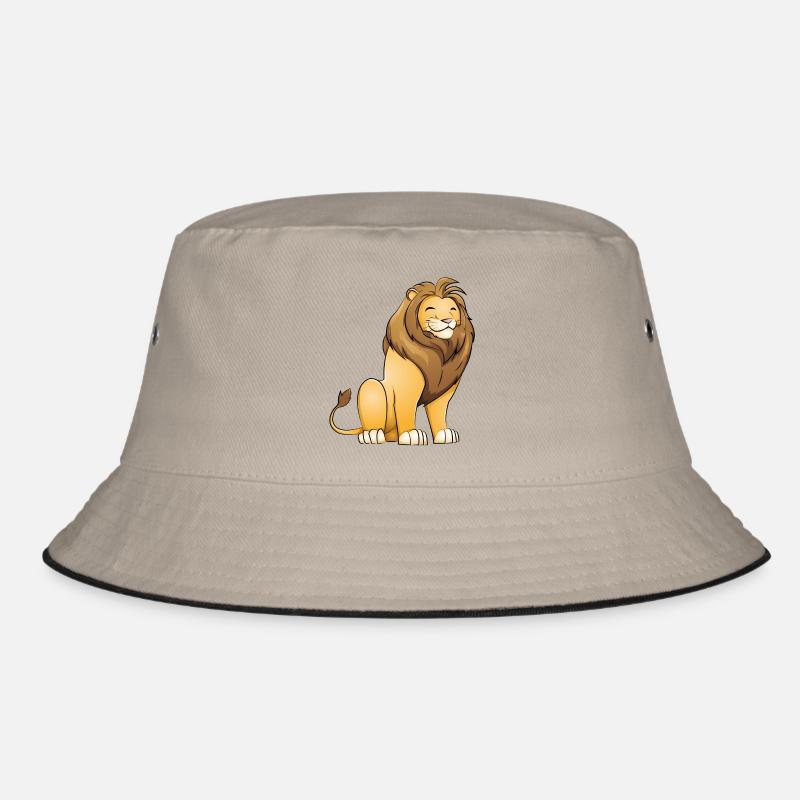 Löwe - Bucket Hat - Khaki/Schwarz
