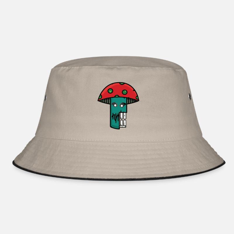 Mushroom sample - Bucket Hat - khaki/black