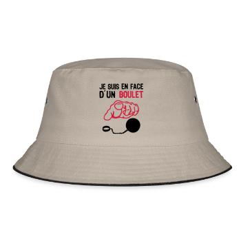 I'm facing ball insulte2 finger points - Bucket Hat - khaki/black - Front