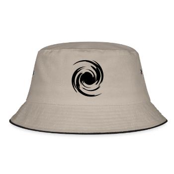 big_swirl - Bucket Hat - Khaki/Schwarz - Vorne