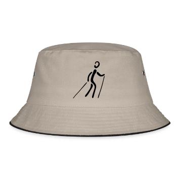 Nordic Walking - Bucket Hat - khaki/black - Front