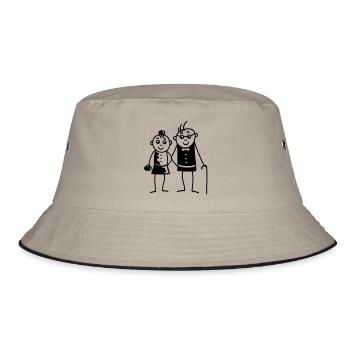 Grand-maman et grand-papa - Bob - kaki/noir - Devant