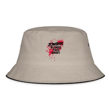 zombies runied this shirt - zombie blutflecken - Bob - kaki/noir - Devant