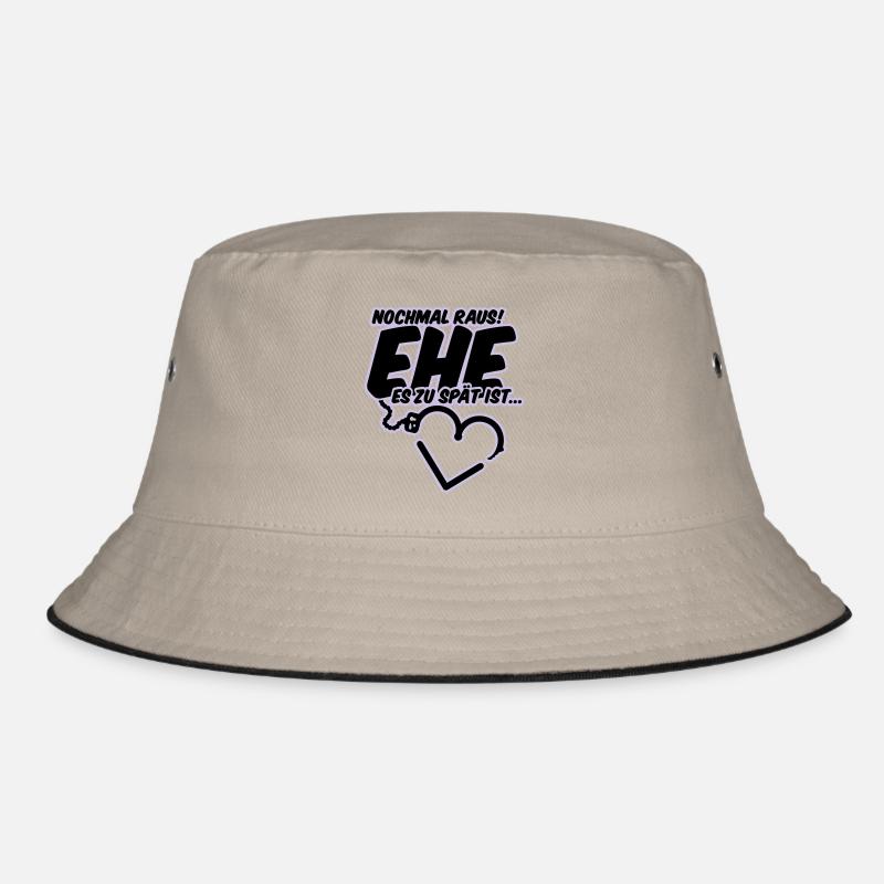 polterabend hochzeit junggesellenabschied - Bucket Hat - Khaki/Schwarz