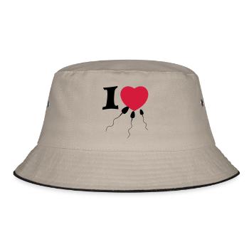sperm - Bucket Hat - khaki/black - Front
