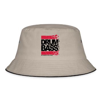 final dnb shattered - Bucket Hat - Khaki/Schwarz - Vorne