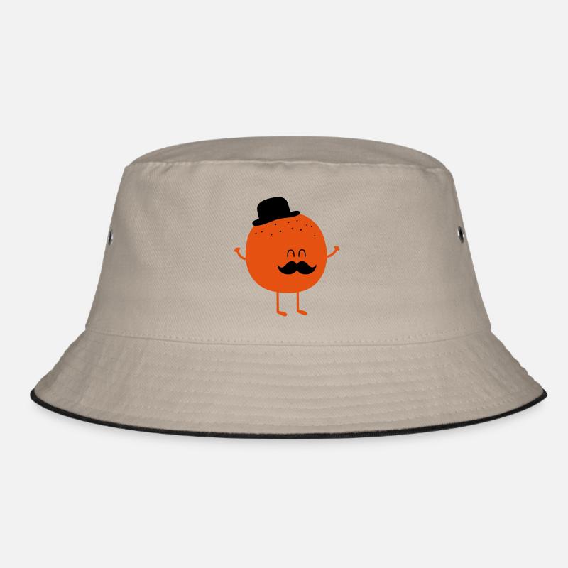 Funny Orange with Mustache Bob