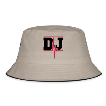 DJ Music Pulse - Bucket Hat - Khaki/Schwarz - Vorne