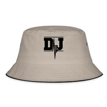 DJ Music Pulse - Bucket Hat - Khaki/Schwarz - Vorne