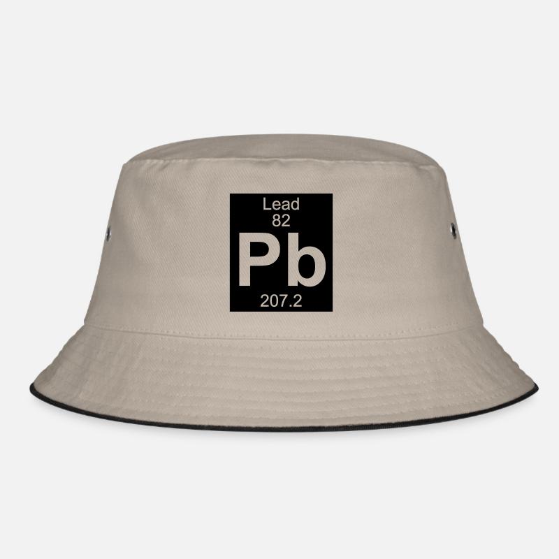 Element 82 - pb (lead) - Inverse (Full) - Bucket Hat - Khaki/Schwarz