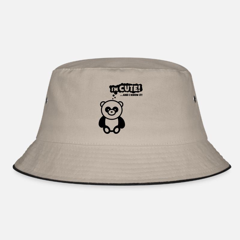 panda_im_cute_know_rp1 Bucket Hat
