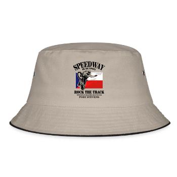 Speedway - Czech Republic Flag - Bucket Hat - Khaki/Schwarz - Vorne