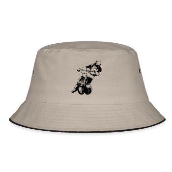 Speedway Racing - Bucket Hat - Khaki/Schwarz - Vorne