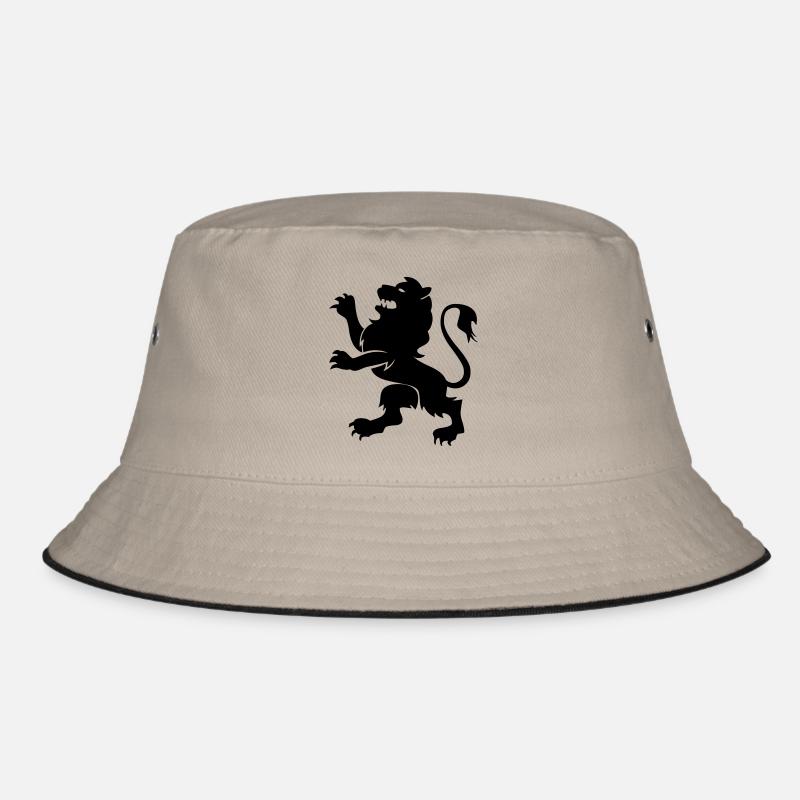 wappen_loewe - Bucket Hat - Khaki/Schwarz