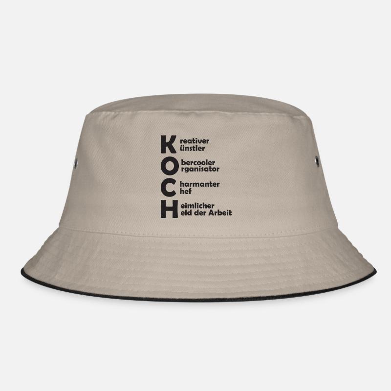 Koch Definition - Bucket Hat - Khaki/Schwarz