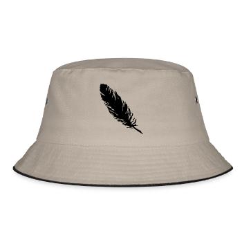 feather - Bucket Hat - khaki/black - Front