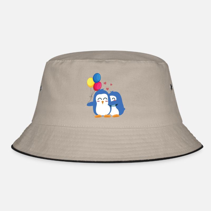 Pinguine mit Luftballons Bucket Hat