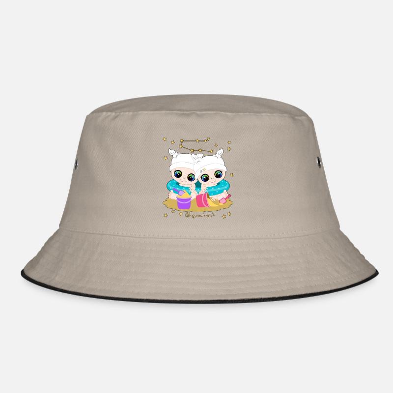 sternzeichen_gemini - Bucket Hat - Khaki/Schwarz
