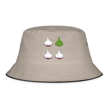 knoblauch 4er - Bucket Hat - Khaki/Schwarz - Vorne