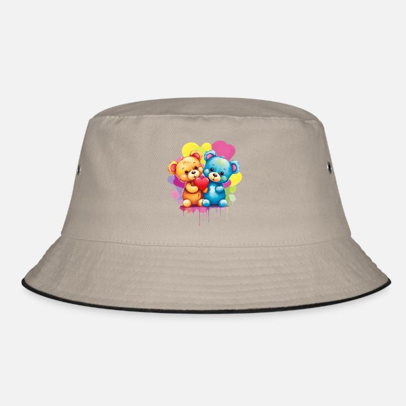 Love is a Bear Necessity - Bucket Hat - khaki/black