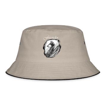 Freerider white - Bucket Hat - khaki/black - Front
