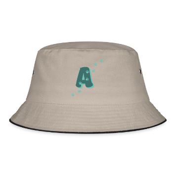 Paws Letter A - Bucket Hat - khaki/black - Front