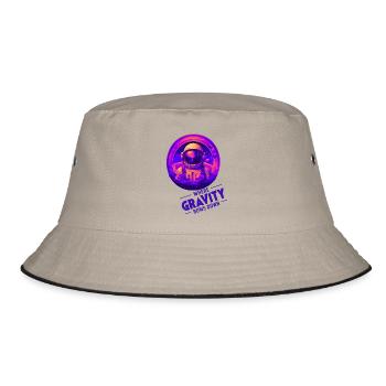 Where Gravity Bows Down Design - Bucket Hat - khaki/black - Front